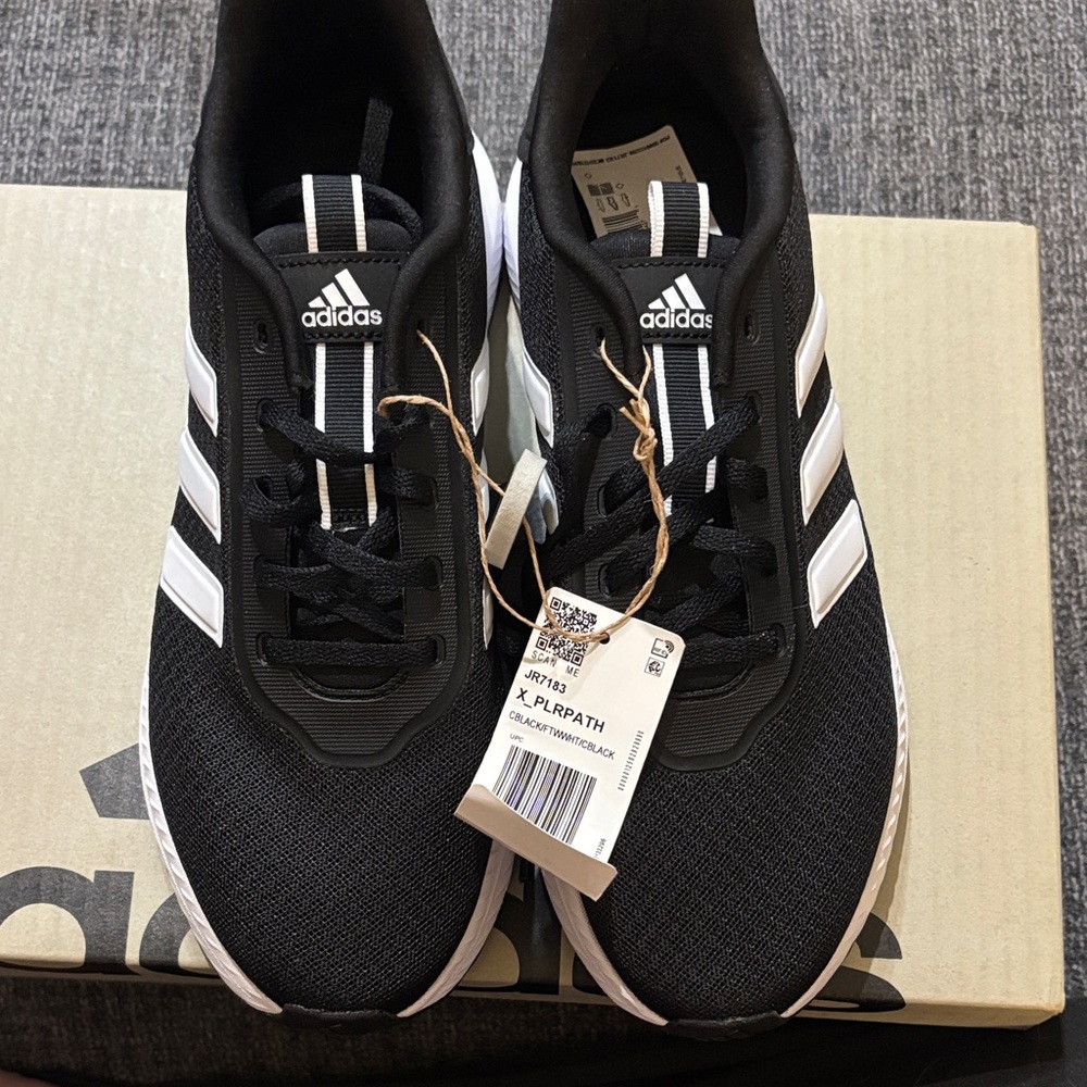 adidas Black and White Athletic Running Shoes